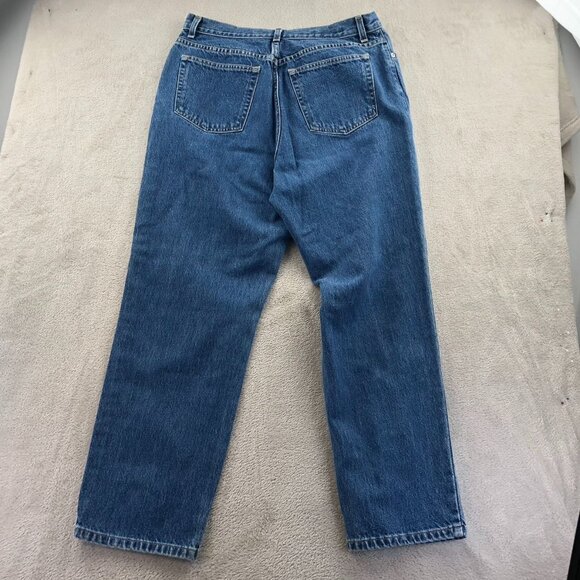 Lands End Womens Jeans Size 14 Blue Denim Straight Leg Casual High Rise Classic - Picture 14 of 14
